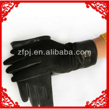 2013 Männer Schaffell Leder Palme schwarz Wildleder Handschuhe